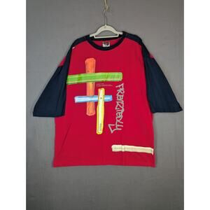 Delf K&S Sports T-shirt Mens 5XL Red "Frenziedly' Hip Hop Vintage